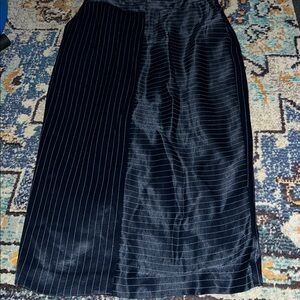 Banana Republic Classic Long Navy Pinstripe Pencil Skirt 0 VGUC